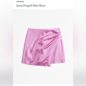 Abercrombie pink satin mini skort size XL never worn